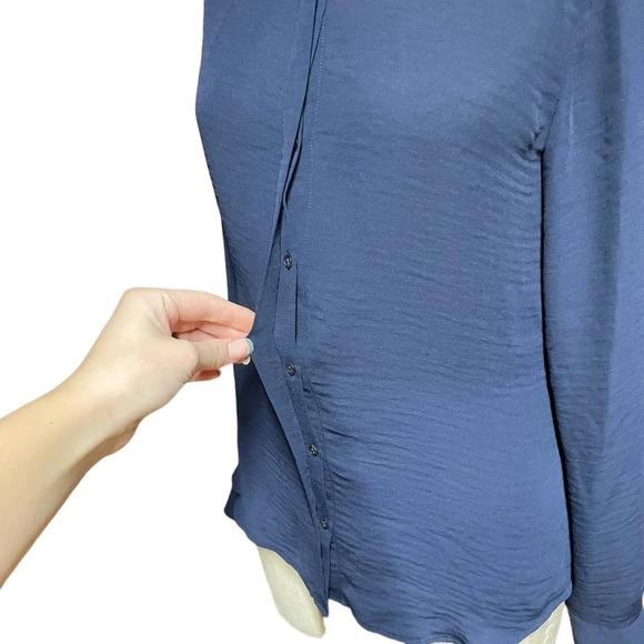 Scotch & Soda Jolie Vagabonde Navy Blue‎ Button Down Blouse Shirt Size Small - Picture 4 of 11